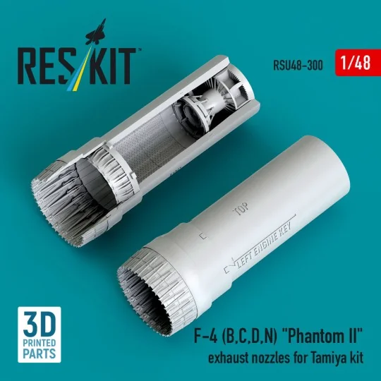 F-4 (B, C, D, N) Phantom II exhaust nozzles for Tamiya kit (3D prin...