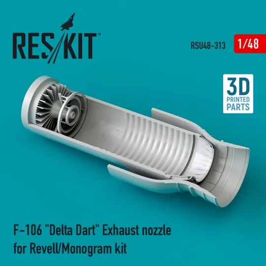 F-106 Delta Dart exhaust nozzle for Revell/Monogram kit, 1/48 - Res...