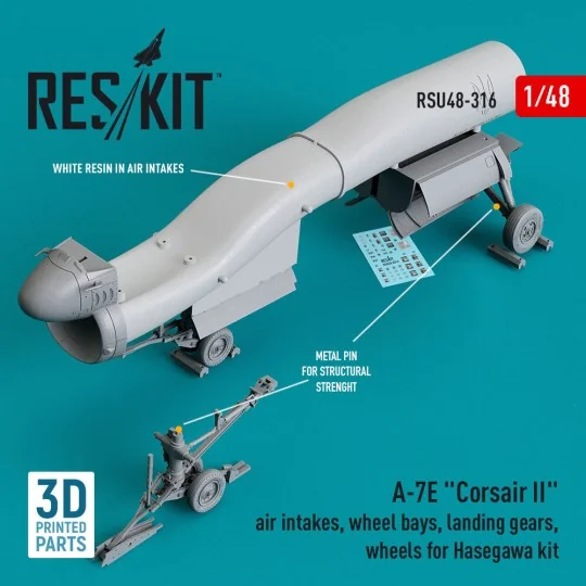 A-7E Corsair II air intakes, wheel bays, landing gears, wheels for ...
