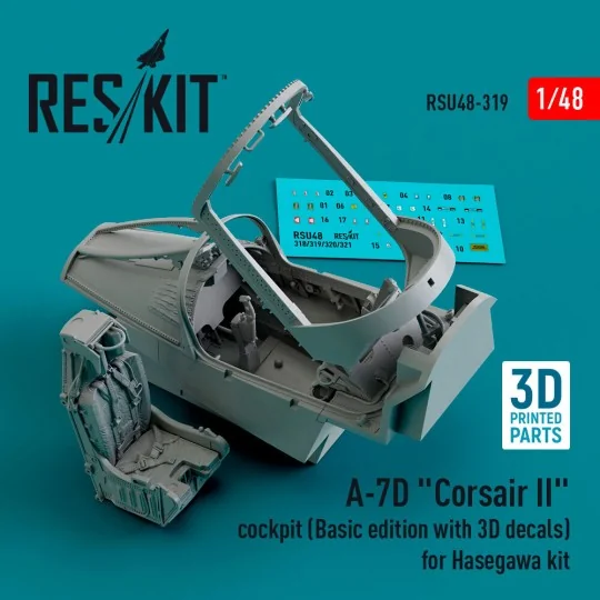 A-7D Corsair II cockpit (Basic edition with 3D decals) for Hasegawa...