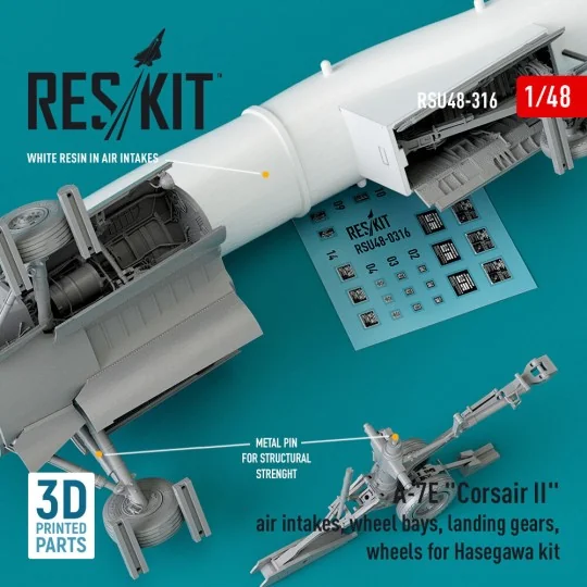 A-7E Corsair II air intakes, wheel bays, landing gears, wheels for ...