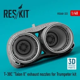 T-38C Talon ll exhaust nozzles for Trumpeter kit (3D Printed), 1/48... 2