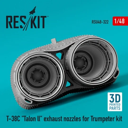 T-38C Talon ll exhaust nozzles for Trumpeter kit (3D Printed), 1/48...