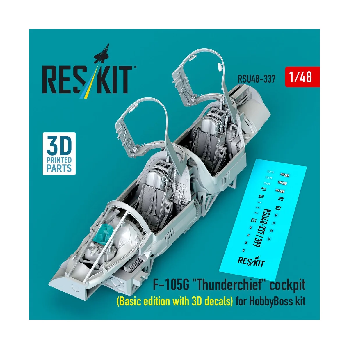 F-105G Thunderchief cockpit (Basic edition with 3D decals) for Hobb... F-105G Thunderchief cockpit (Basic edition with 3D decals) for Hobb...