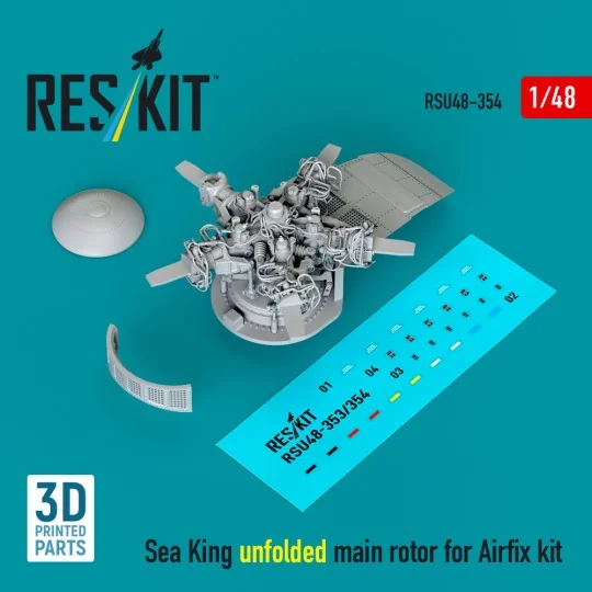 Sea King unfolded main rotor for Airfix kit (3D printed), 1/48 - Re...