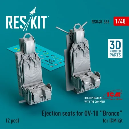 Ejection seats for OV-10 Bronco (2 pcs) for ICM kit (3D Printed), 1...