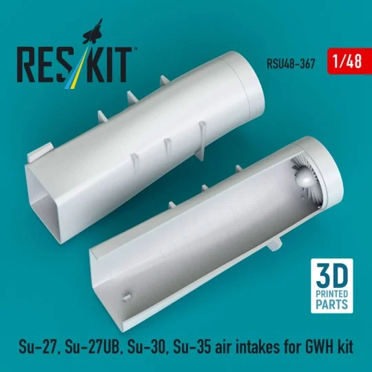Su-27, Su-27UB, 30, 35 air intakes for GWH kit (3D Printed), 1/48 -...
