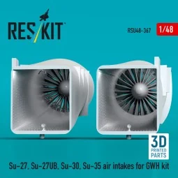 Su-27, Su-27UB, 30, 35 air intakes for GWH kit (3D Printed), 1/48 -... 2