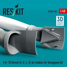 F/A-18 Hornet (A, B, C, D) air intakes for Hasegawa kit (3D Printed... 2