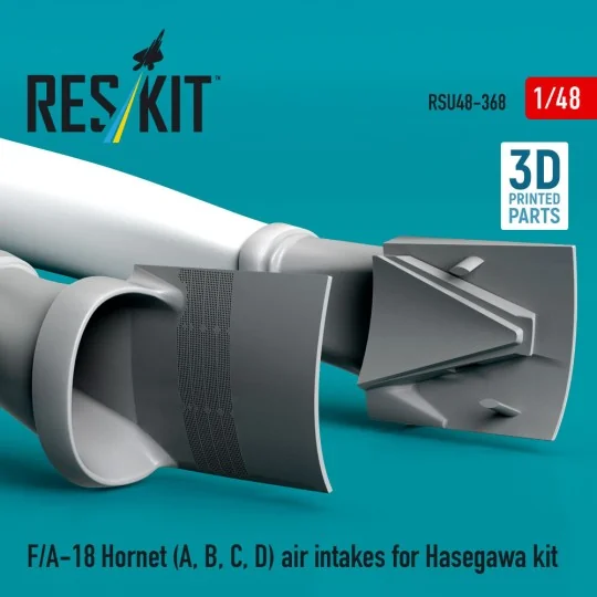 F/A-18 Hornet (A, B, C, D) air intakes for Hasegawa kit (3D Printed...