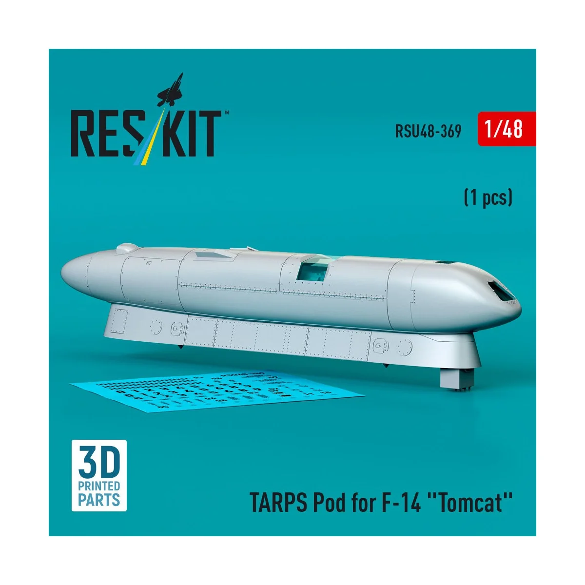 TARPS pod for F-14 Tomcat (1 pcs) (3D printed), 1/48 - ResKit Model...