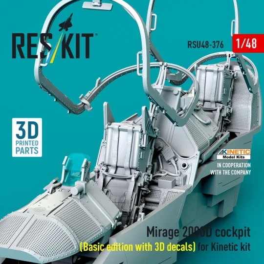 Mirage 2000D cockpit (Basic edition with 3D decals) for Kinetic kit...