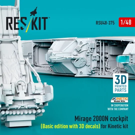 Mirage 2000N cockpit (Basic edition with 3D decals) for Kinetic kit... Mirage 2000N cockpit (Basic edition with 3D decals) for Kinetic kit...