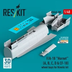 F/A-18 Hornet (A, B, C, D & CF-18) wheel bays for Kinetic kit (3D p...