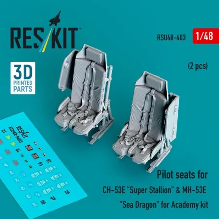 Pilot seats for CH-53E Super Stallion & MH-53E Sea Dragon for Acade...