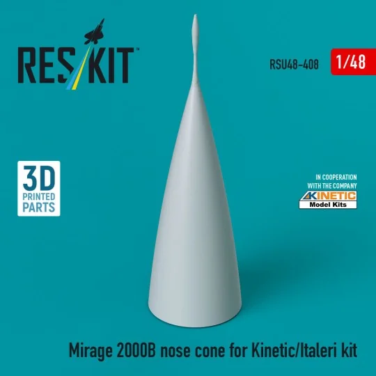 Mirage 2000B nose cone for Kinetic/Italeri kit (3D Printed), 1/48 -... Mirage 2000B nose cone for Kinetic/Italeri kit (3D Printed), 1/48 -...