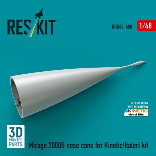 Mirage 2000B nose cone for Kinetic/Italeri kit (3D Printed), 1/48 -... Mirage 2000B nose cone for Kinetic/Italeri kit (3D Printed), 1/48 -...