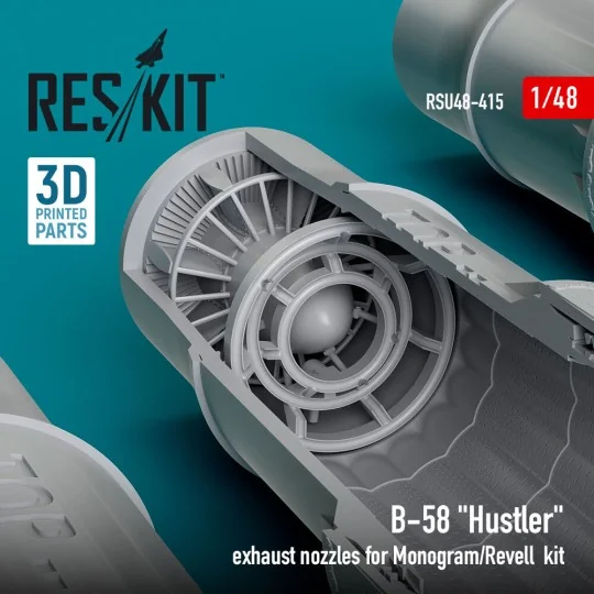 B-58 Hustler exhaust nozzles for Monogram/Revell kit (3D Printed), ...