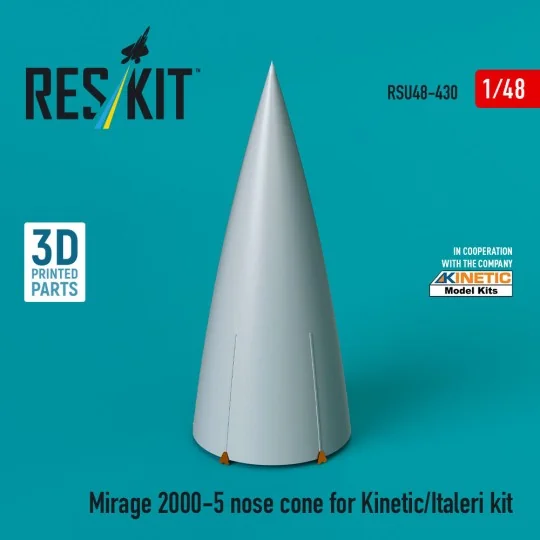 Mirage 2000-5 nose cone for Kinetic/Italeri kit (3D Printed), 1/48 ...