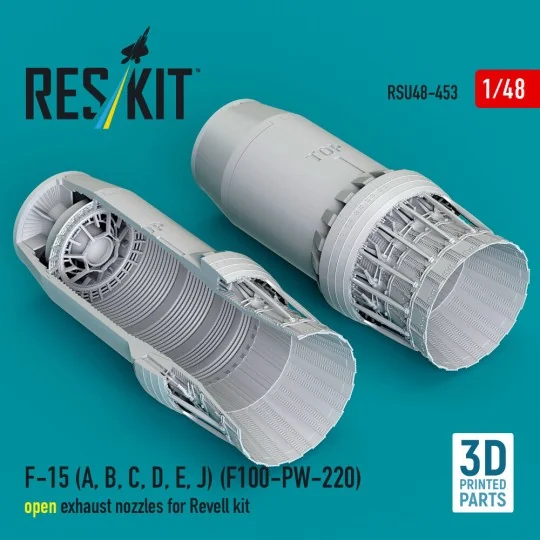 F-15 (A, B, C, D, E, J) (F100-PW-220) open exhaust nozzles for Reve...