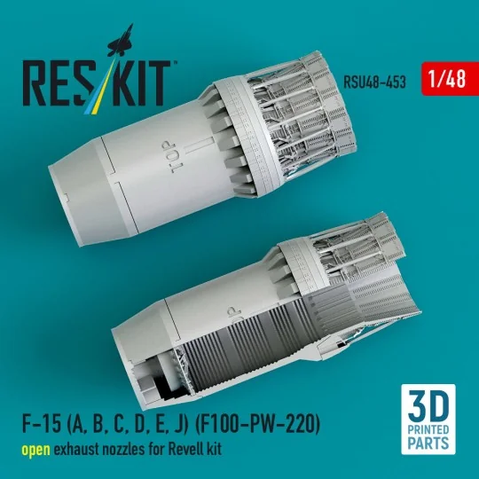 F-15 (A, B, C, D, E, J) (F100-PW-220) open exhaust nozzles for Reve...