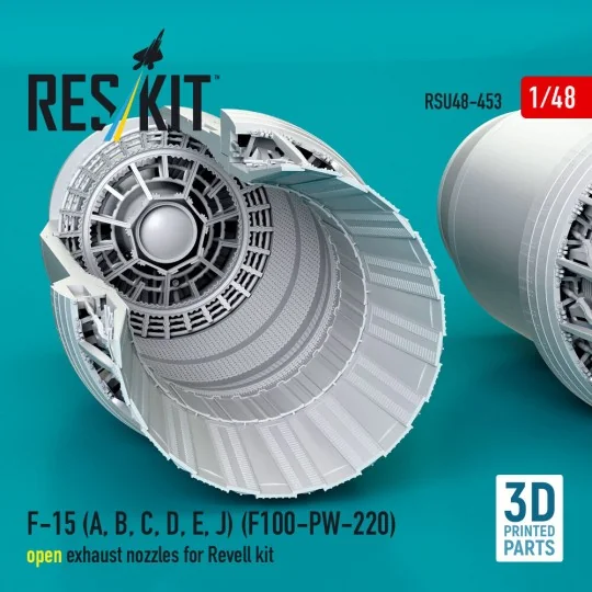 F-15 (A, B, C, D, E, J) (F100-PW-220) open exhaust nozzles for Reve...