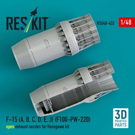 F-15 (A, B, C, D, E, J) (F100-PW-220) open exhaust nozzles for Hase...