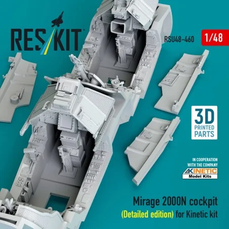 Mirage 2000N cockpit (Detailed edition) for Kinetic kit (3D Printed...