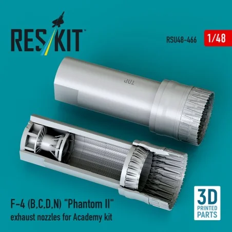 F-4 (B, C, D, N) Phantom II exhaust nozzles for Academy kit (3D Pri...