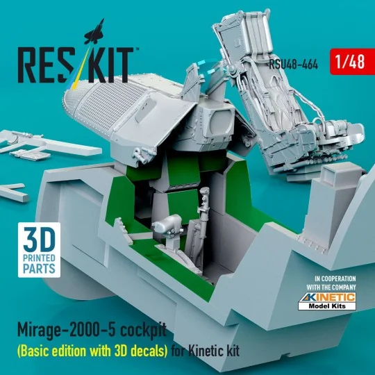 Mirage-2000-5 cockpit (Basic edition with 3D decals) for Kinetic ki...