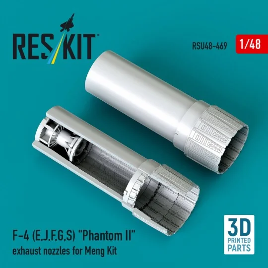 F-4 (E, J, F, G, S) Phantom II exhaust nozzles for Meng kit (3D Pri... F-4 (E, J, F, G, S) Phantom II exhaust nozzles for Meng kit (3D Pri...