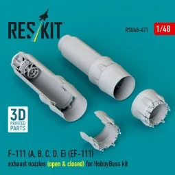 F-111 (A, B, C, D, E) (EF-111) exhaust nozzles (open & closed) for ...