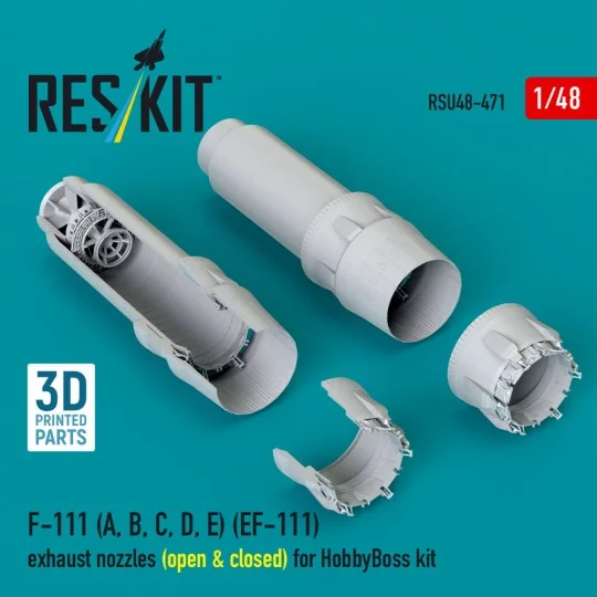F-111 (A, B, C, D, E) (EF-111) exhaust nozzles (open & closed) for ...