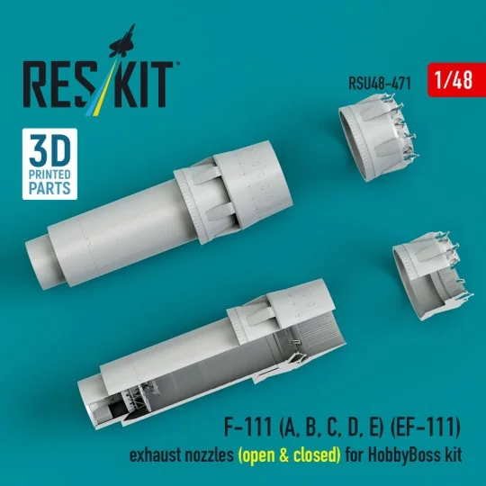 F-111 (A, B, C, D, E) (EF-111) exhaust nozzles (open & closed) for ...