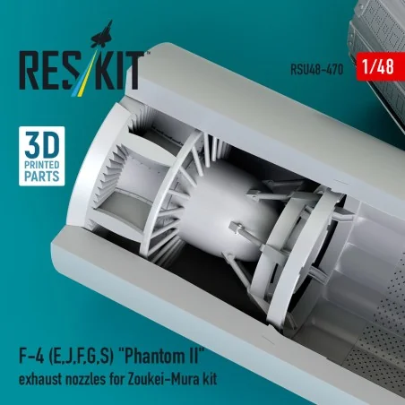 F-4 (E, J, F, G, S) Phantom II exhaust nozzles for Zoukei-Mura kit ...