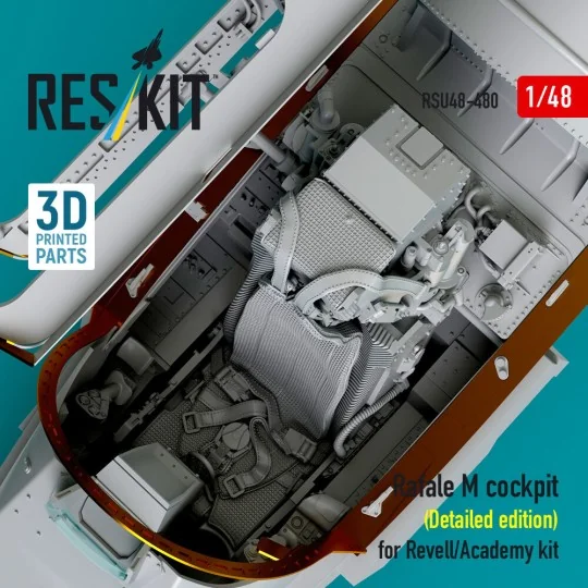 Rafale M cockpit (Detailed edition) for Revell/Academy kit (3D prin...