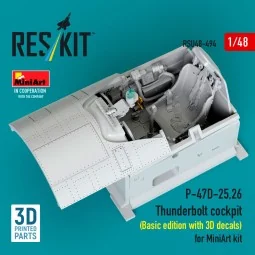 P-47D-25, 26 Thunderbolt cockpit (Basic edition with 3D decals) for...