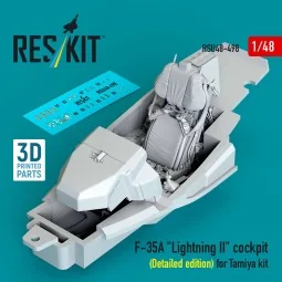 F-35A Lightning II cockpit (Detailed edition) for Tamiya kit (3D Pr...