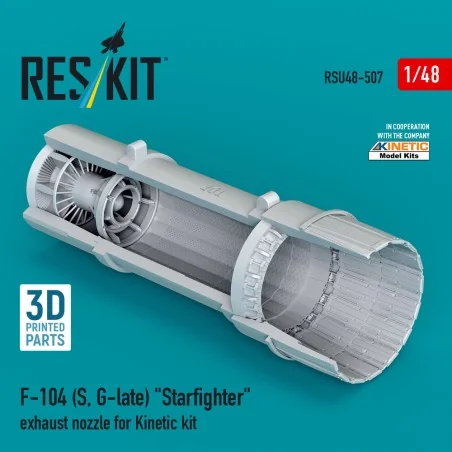 F-104 (S, G-late) Starfighter exhaust nozzle for Kinetic kit (3D Pr...