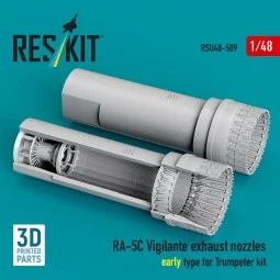 RA-5C Vigilante exhaust nozzles early type for Trumpeter kit (3D Pr...