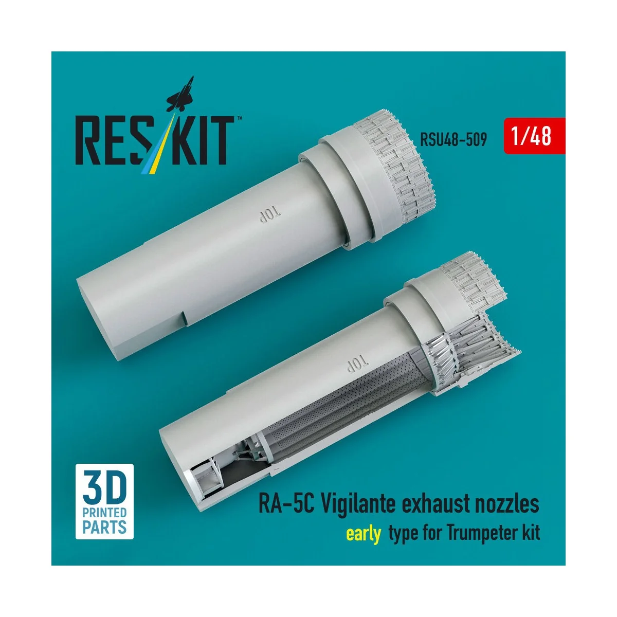 RA-5C Vigilante exhaust nozzles early type for Trumpeter kit (3D Pr...