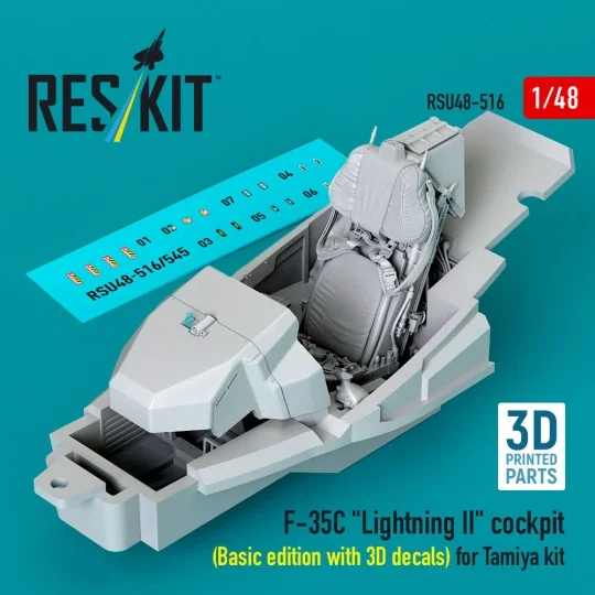 F-35C Lightning II cockpit (Basic edition with 3D decals) for Tamiy... F-35C Lightning II cockpit (Basic edition with 3D decals) for Tamiy...