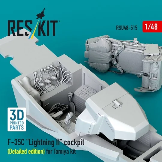 F-35C Lightning II cockpit (Detailed edition) for Tamiya kit (3D Pr...