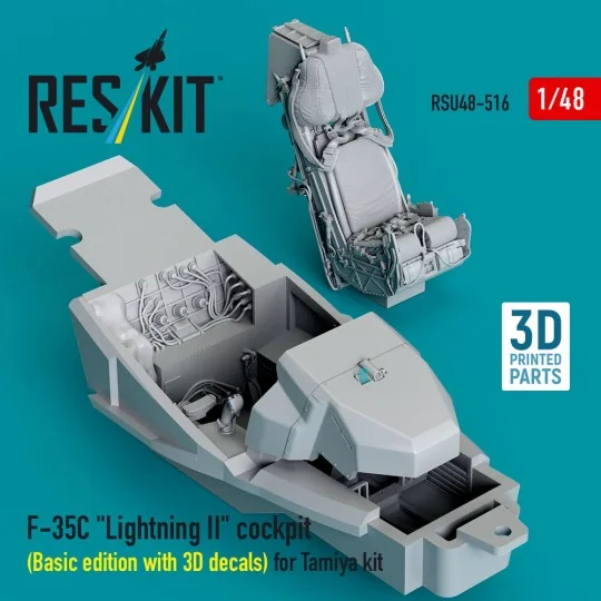 F-35C Lightning II cockpit (Basic edition with 3D decals) for Tamiy... F-35C Lightning II cockpit (Basic edition with 3D decals) for Tamiy...