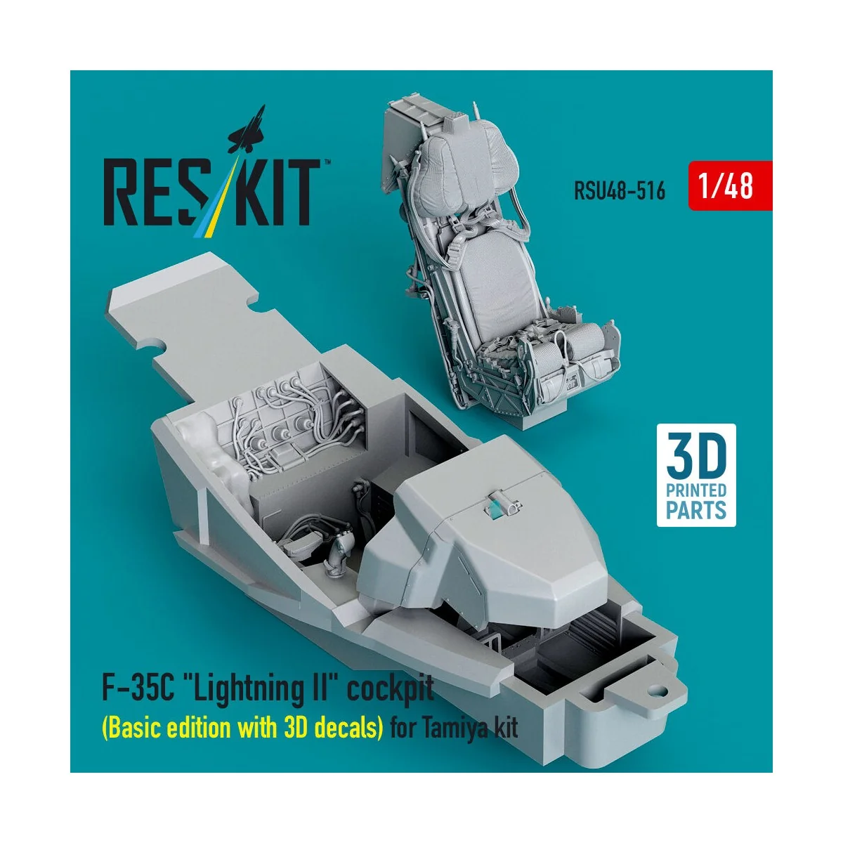 F-35C Lightning II cockpit (Basic edition with 3D decals) for Tamiy... F-35C Lightning II cockpit (Basic edition with 3D decals) for Tamiy...
