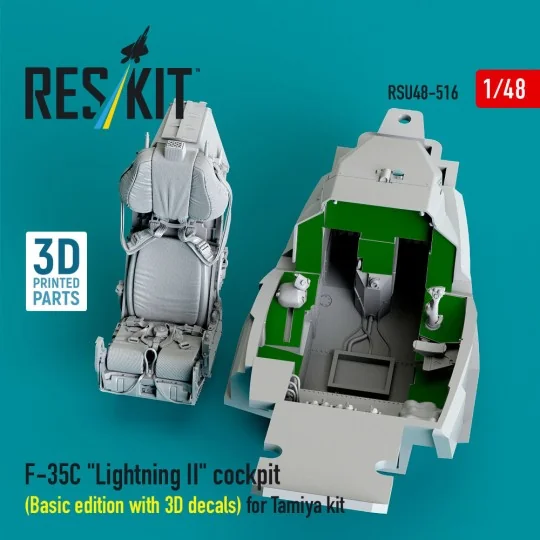 F-35C Lightning II cockpit (Basic edition with 3D decals) for Tamiy... F-35C Lightning II cockpit (Basic edition with 3D decals) for Tamiy...