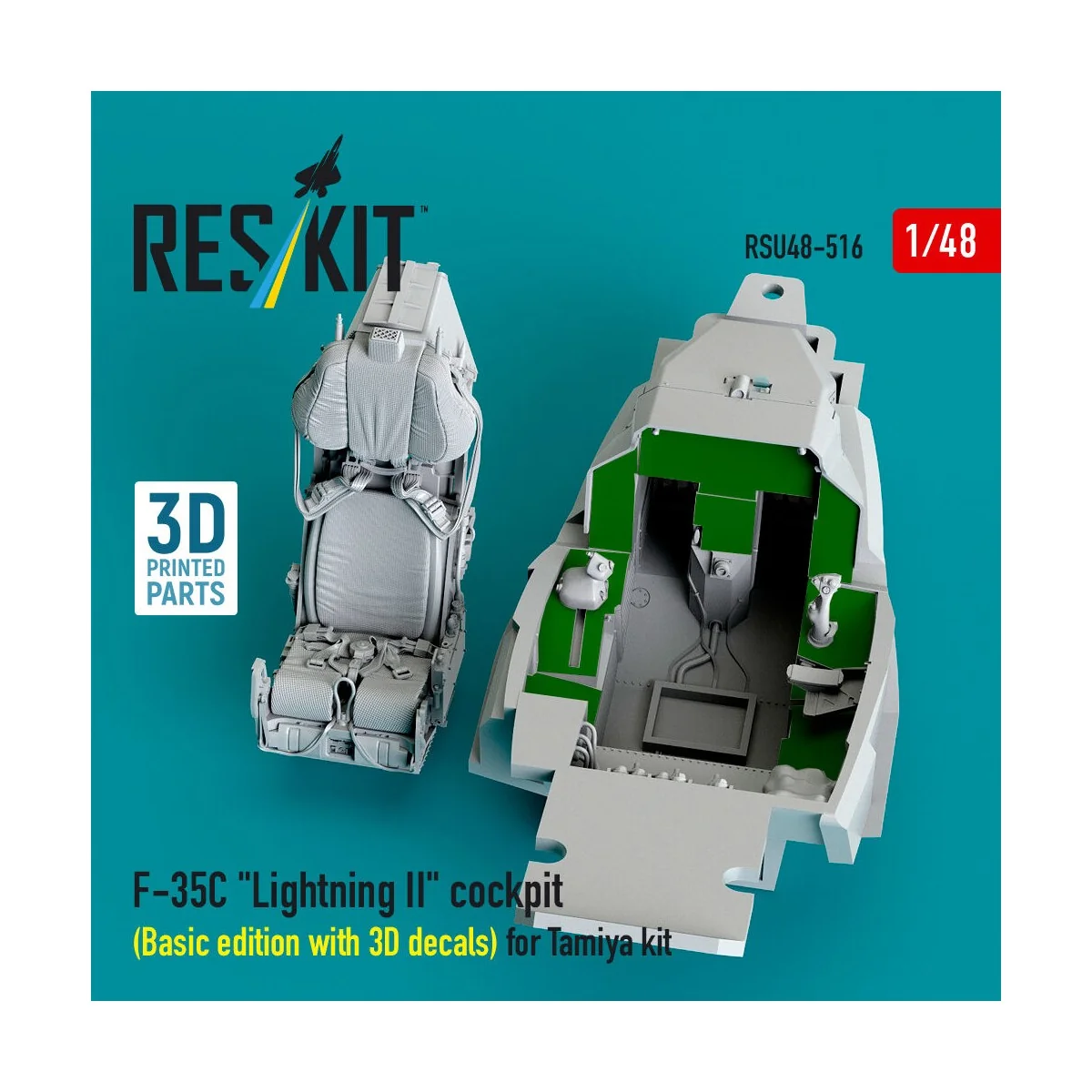 F-35C Lightning II cockpit (Basic edition with 3D decals) for Tamiy... F-35C Lightning II cockpit (Basic edition with 3D decals) for Tamiy...