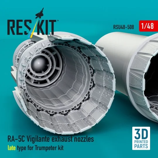 RA-5C Vigilante exhaust nozzles late type for Trumpeter kit (3D Pri...