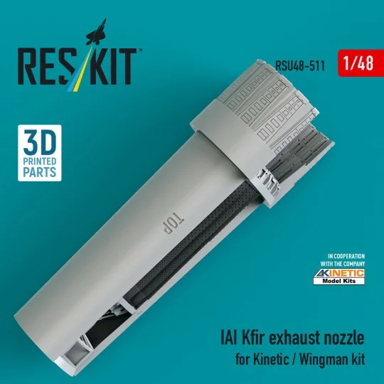 IAI Kfir exhaust nozzle for Kinetic / Wingman kit (3D Printed), 1/4...