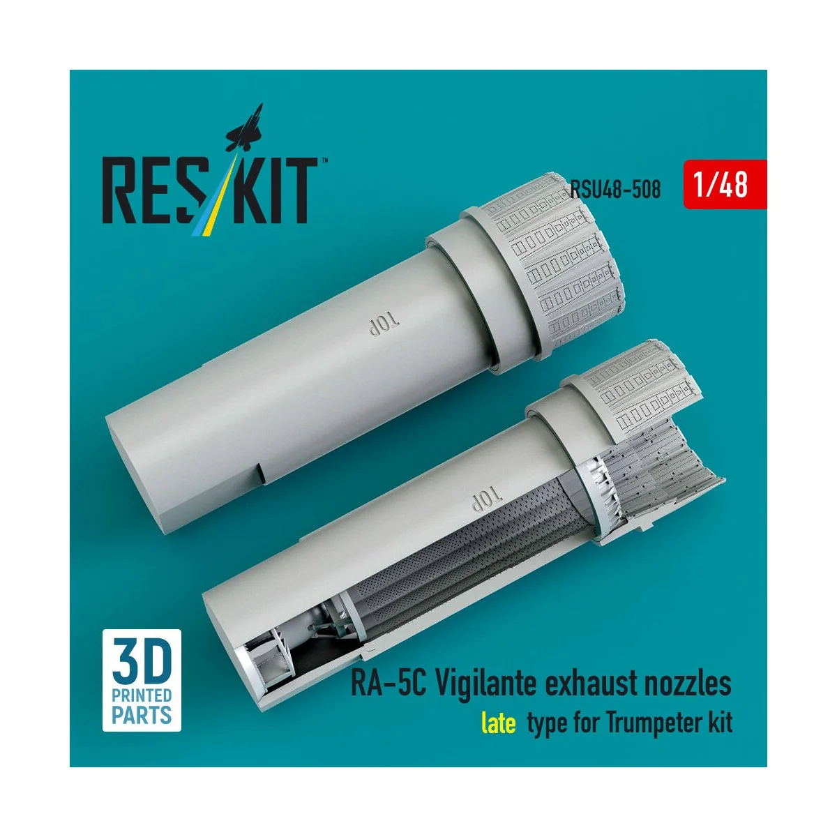 RA-5C Vigilante exhaust nozzles late type for Trumpeter kit (3D Pri...